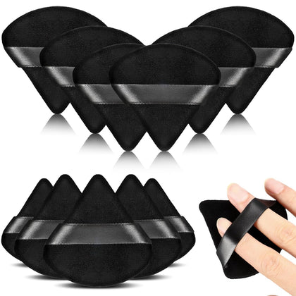 12 Pcs Powder Puff Triangle,2.83 Inch,Black
