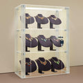 Acrylic Display case with Lock,3 Tier Lockable Security Display Case, Dustproof Protection Countertop Organizer Box