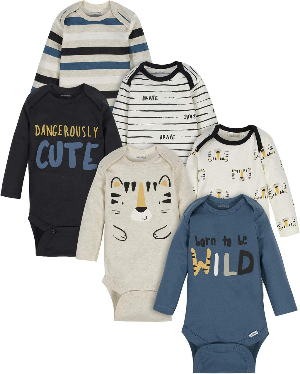 Baby Boys & Girls 6-Pack Long Sleeve Bodysuits