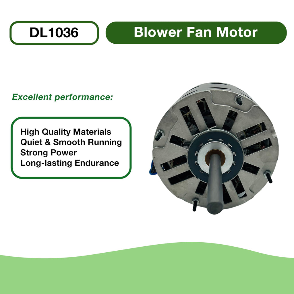 CHIOWO DL1036 Direct Drive Blower Fan Motor 1/3 HP 1075 RPM 3-Speeds 115 V
