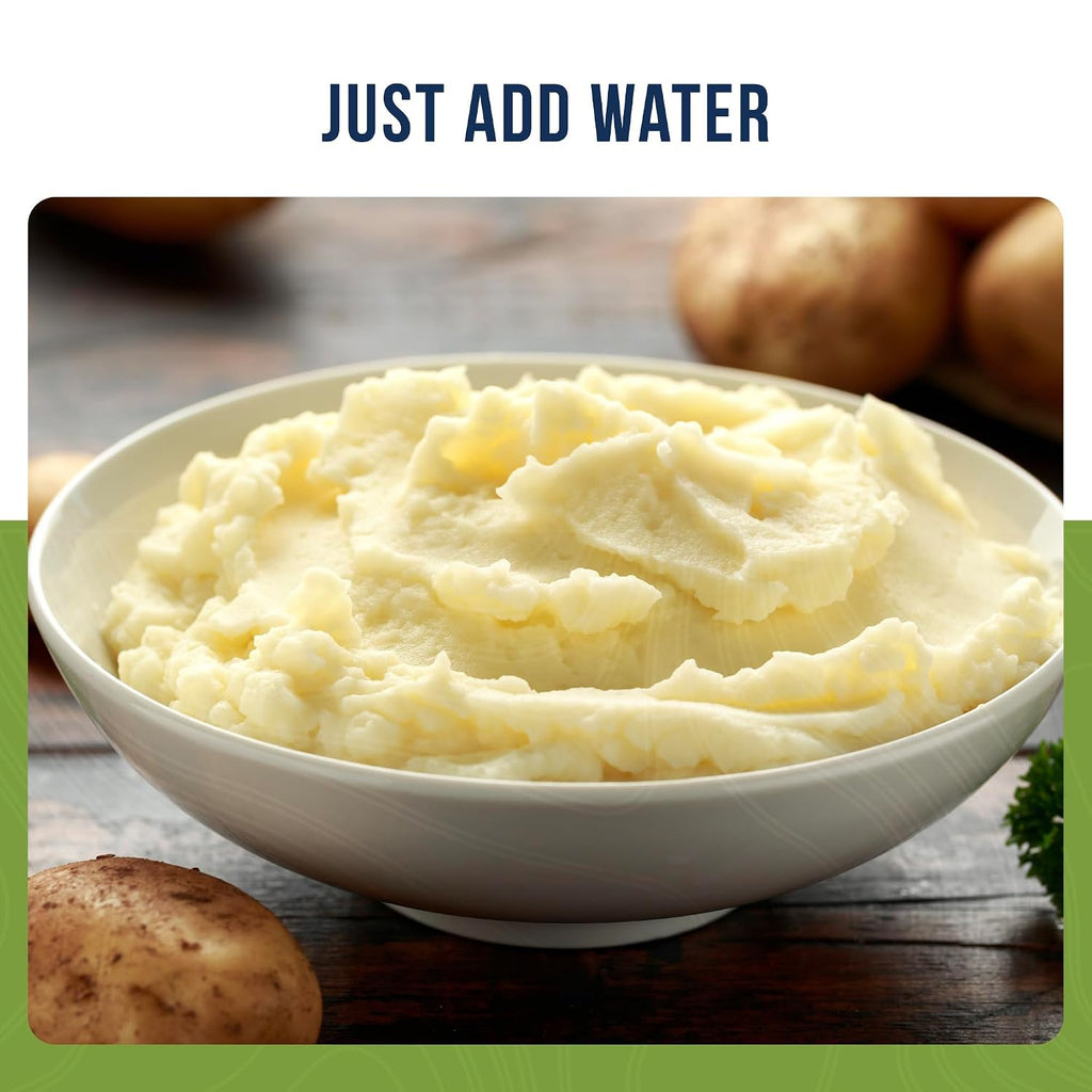Instant Mashed Potatoes Can | Emergency Food Supply, 30 Servings, 10 Year Shelf Life, Certified Gluten Free Mashed