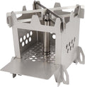 Wood Burning Camping Rocket Stove, Portable Backpacking Stainless Steel Wood Stove Camping Gear Accessories for