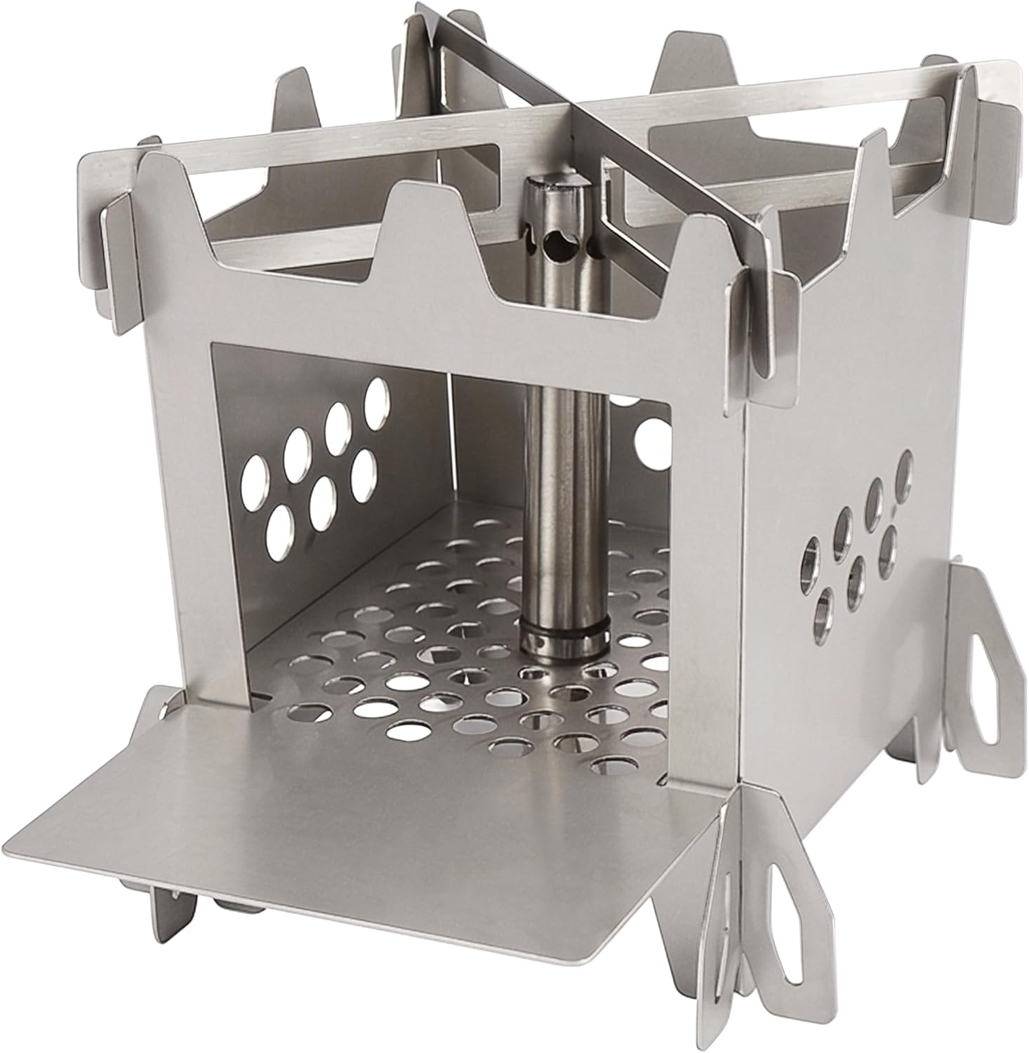 Wood Burning Camping Rocket Stove, Portable Backpacking Stainless Steel Wood Stove Camping Gear Accessories for