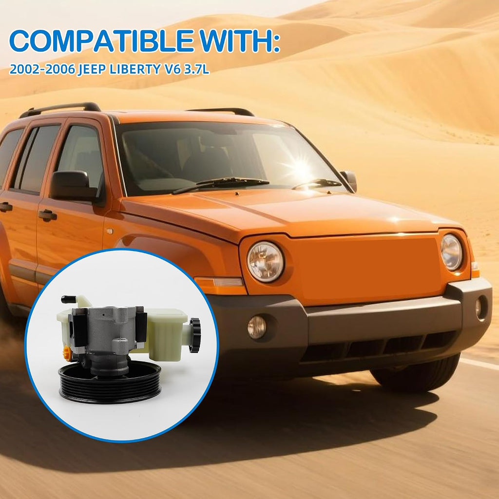 Power Steering Pump With Pulley Compatible With Jeep Liberty
