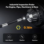0.16-Inch Articulating Borescope Camera with Light, Dual-Lens, Split Screen