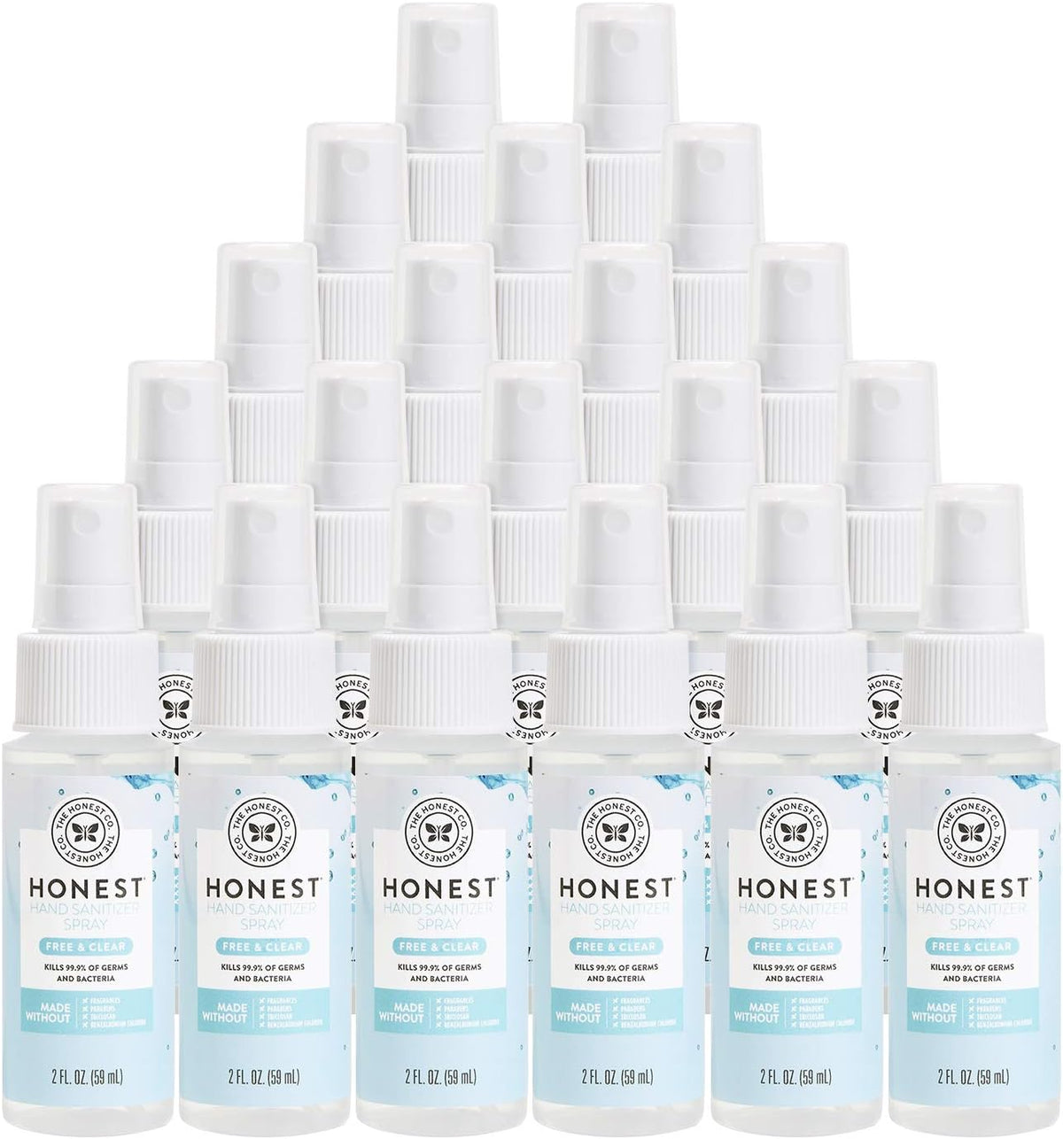 Hand Sanitizer Spray, 2oz, Free & Clear, 2 Fl oz(Pack of 20)