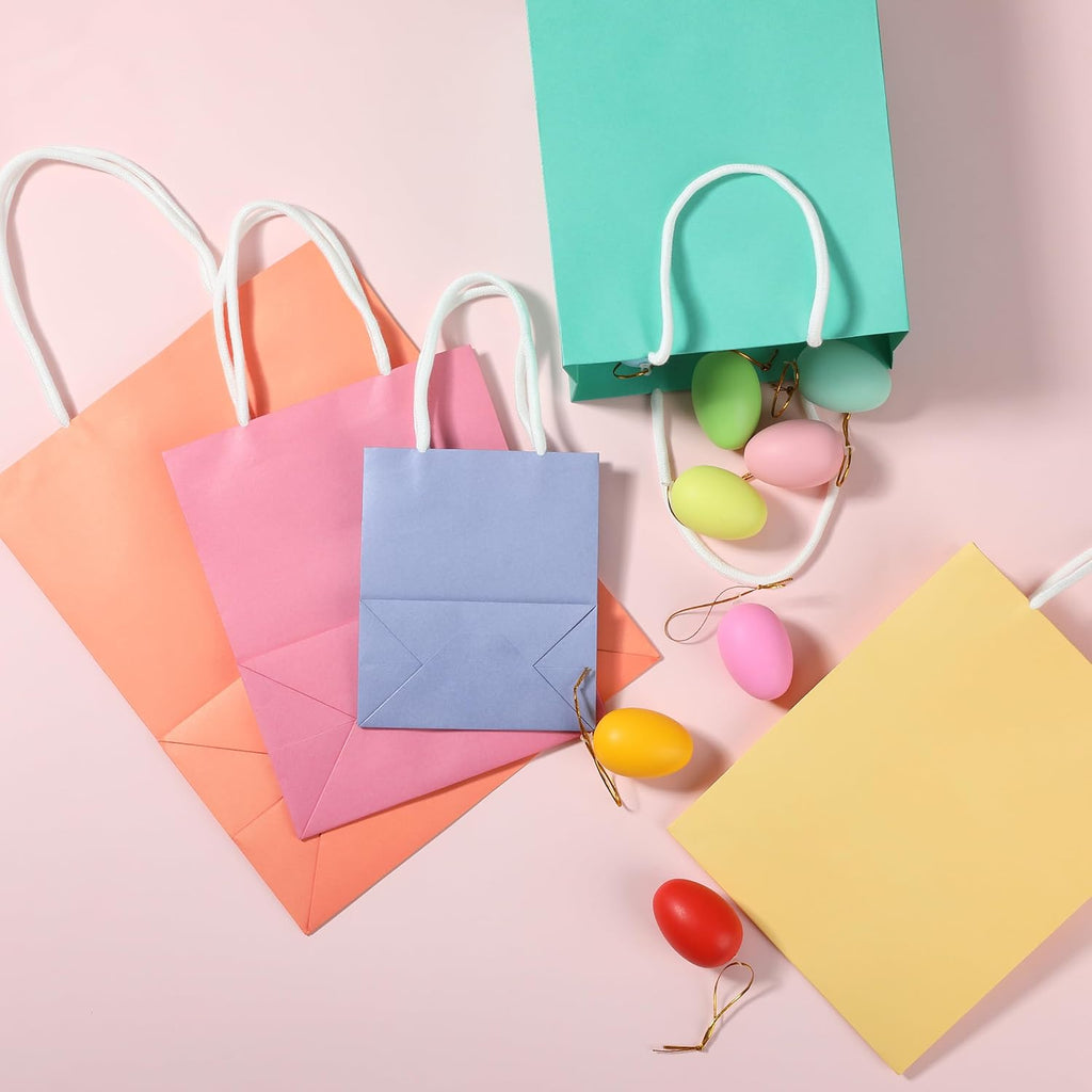 Paper Gift Bags with Handles, Assorted Sizes, 8 Pack