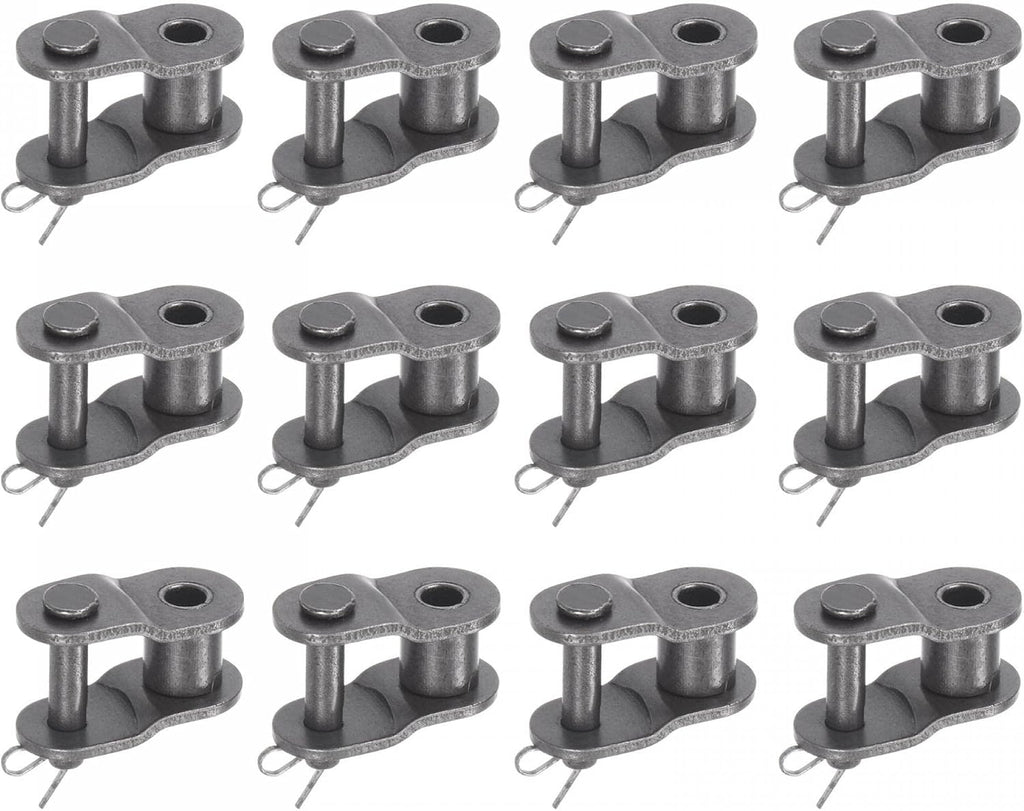 uxcell 16Pcs #40 Chain Offset Half Link Roller, 1/2" Pitch Carbon Steel, Standard Chain End Connector Split Links for 08A Chain