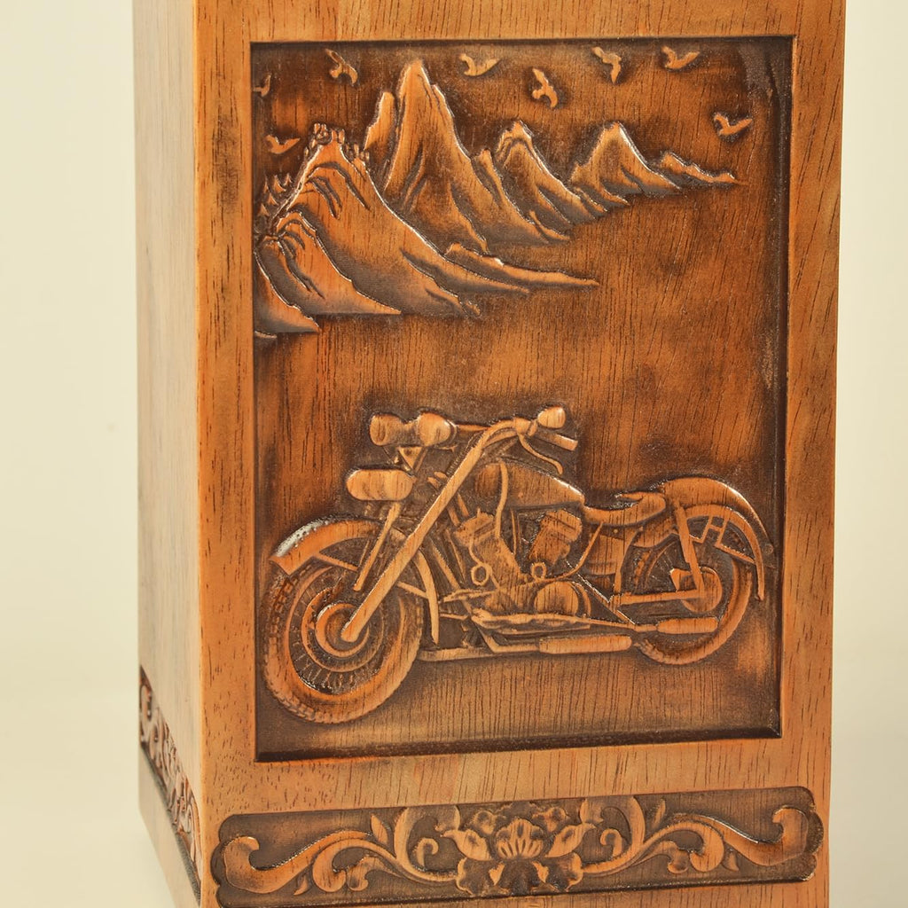 Wooden urn Human Ashes Cremation Adult Box Funeral Burial Male Casket Decorative Memorial funerary Men Large 250LBS