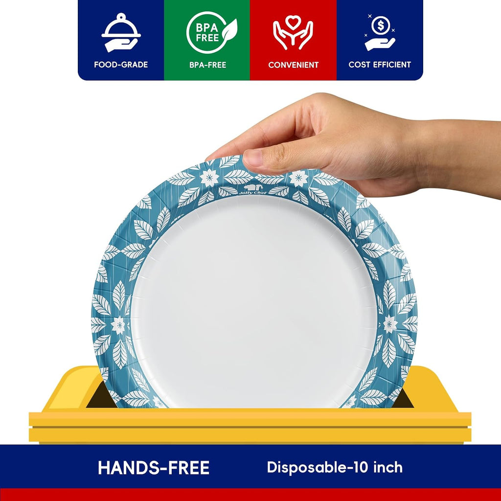 10 inch 140 Pack Disposable Paper Plates