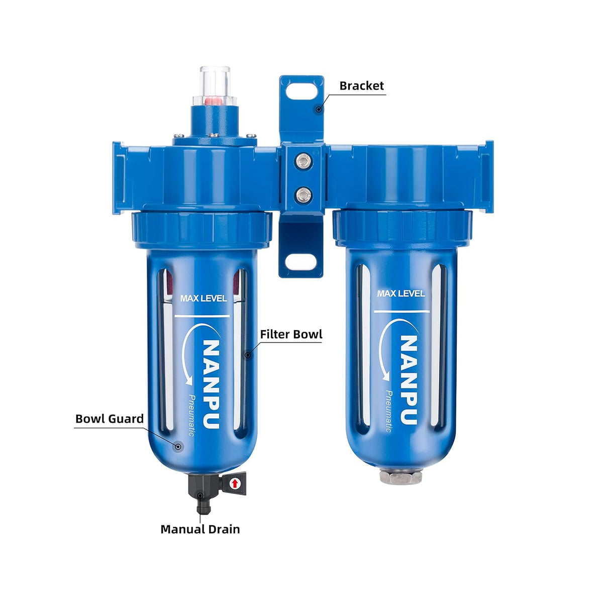 NANPU Zinc Alloy Coalescing Filter & Desiccant Dryer System