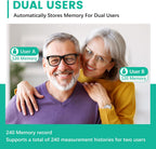 FDA Cleared Blood Pressure Monitor Upper Arm BP Machine for Home Use