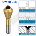 Workkyma Countersink Drill Bit Titanium Chamfer Tool 10-15mm