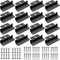 16PCS Solar Panel Z Bracket, Solar Mounting Kit for RV, Roof, Black | Aluminum Solar Panel Mounting Brackets, 304