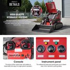 Mini Skid Steer Loader 23HP Gas Powered Stand On Compact Track Loader