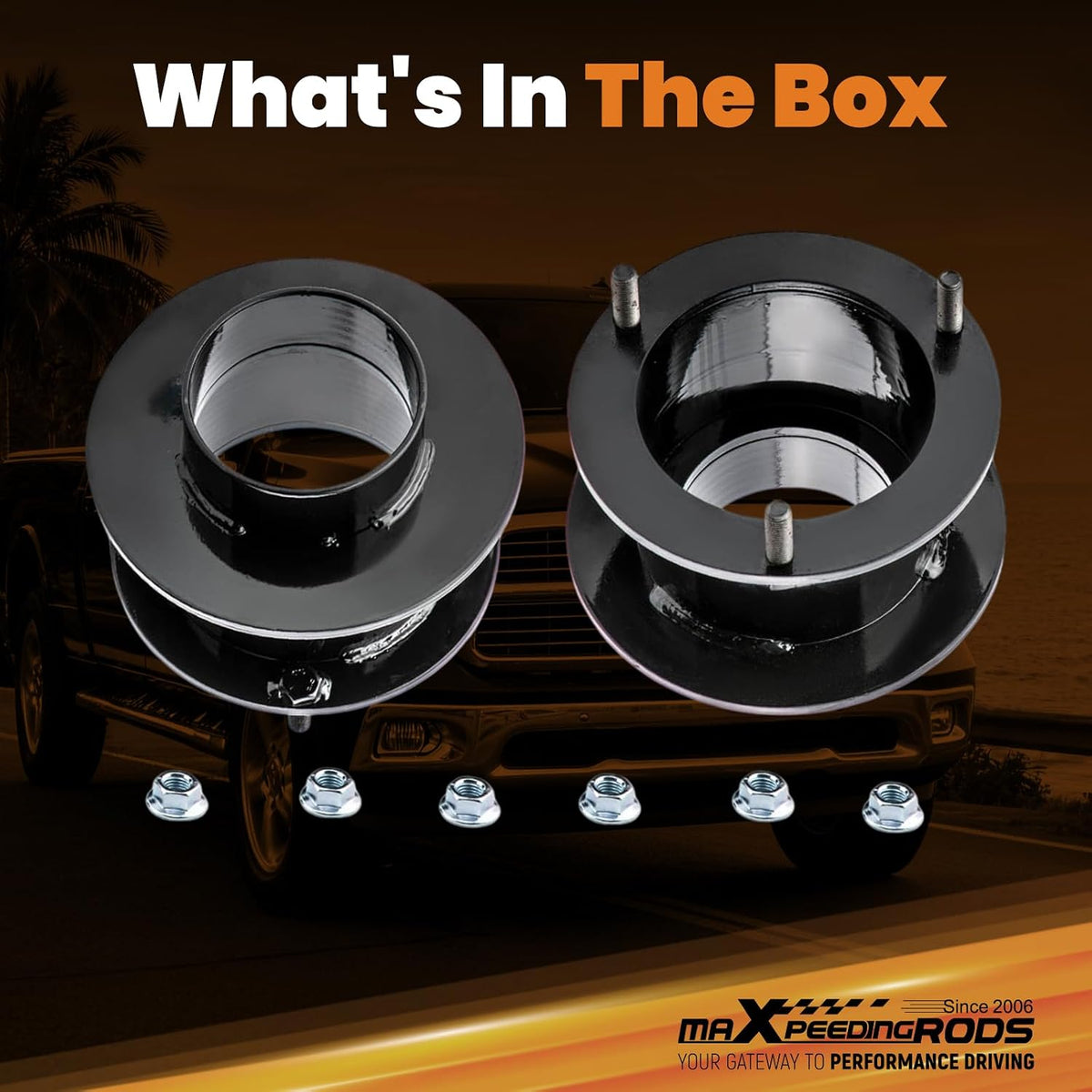 maXpeedingrods 3.5" Front Leveling Kit for Dodge Ram 1500 2500 3500 4WD 1994-2013, Lift Coil Spring Spacers for Pickup Trucks
