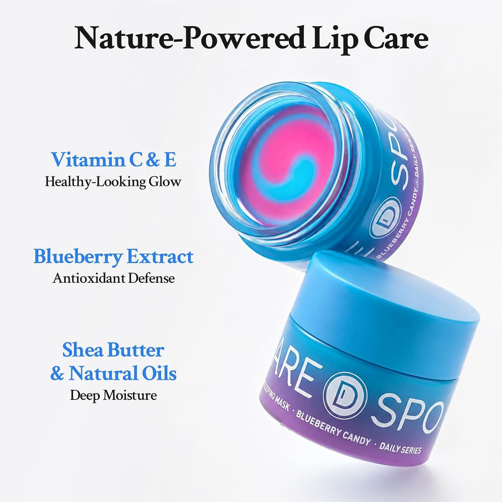 Blueberry Lip Mask Overnight, Swirl Lip Sleeping Mask -12g