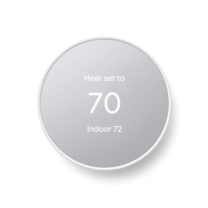 Nest Thermostat - Smart Thermostat for Home - Programmable Wifi Thermostat - Snow (Renewed)
