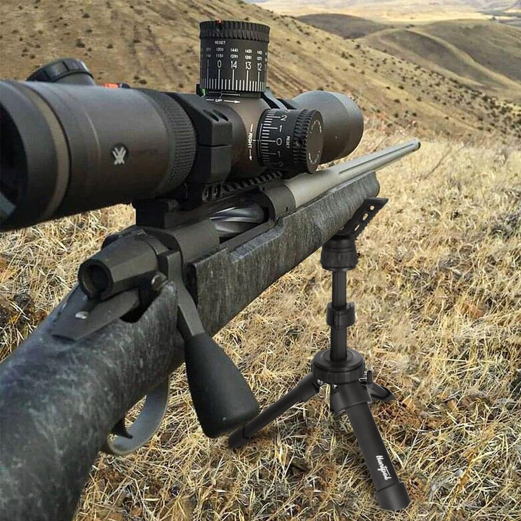 Tripod Shooting Stick Rifle Table Shooting Rest, for Range Practice | Portable, Adjustable Height, Compact Aluminum