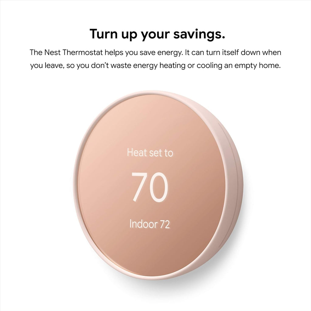 Nest Thermostat - Smart Thermostat for Home - Programmable Wifi Thermostat - Sand
