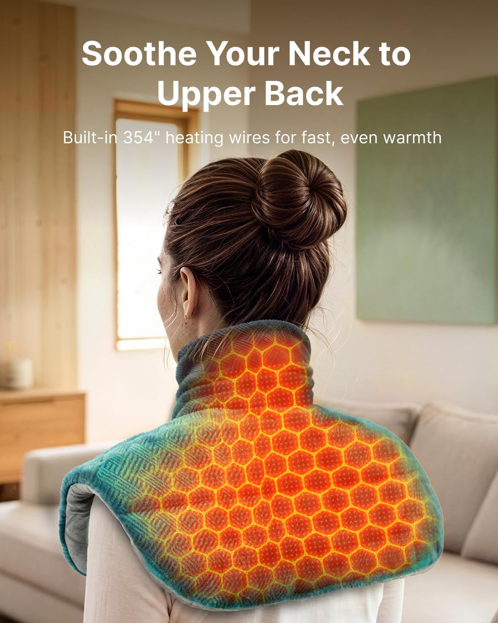 Graphene-Infused Heating Pad for Neck Shoulders Back, Christmas Gift