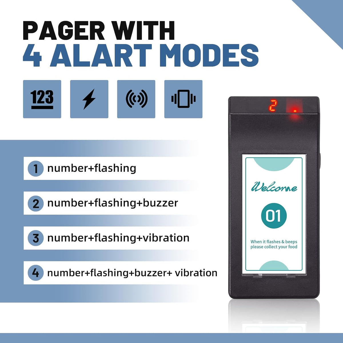 Restaurant Pager System, Buzzers for Restaurant,20 Pagers