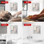 Heated Towel Racks for Bathroom, Wall Mounted Electric Towel Warmer Racks with Timer & Temperature Control, 8 Bar