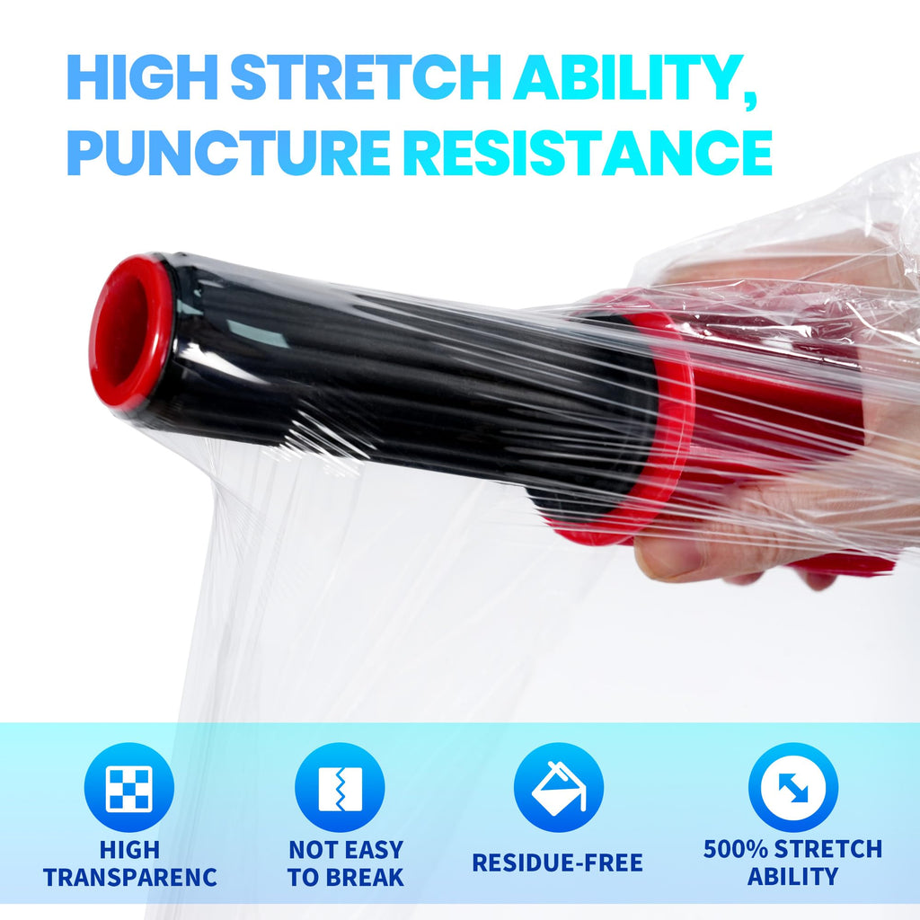 Stretch Wrap Film with Handles 15" x 760Ft Shrink Wrap