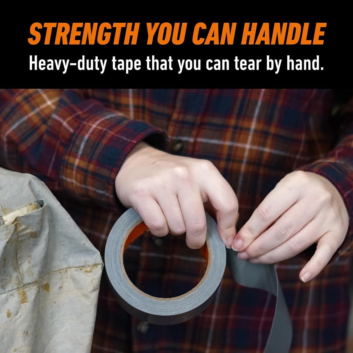 Heavy Duty Duct Tape, Silver, 1.88" x 30 yd, 1-Pack