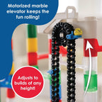 Marble Run 110 Piece Building Set with 82 Track Pieces, 15 Marbles and Motorized Elevator