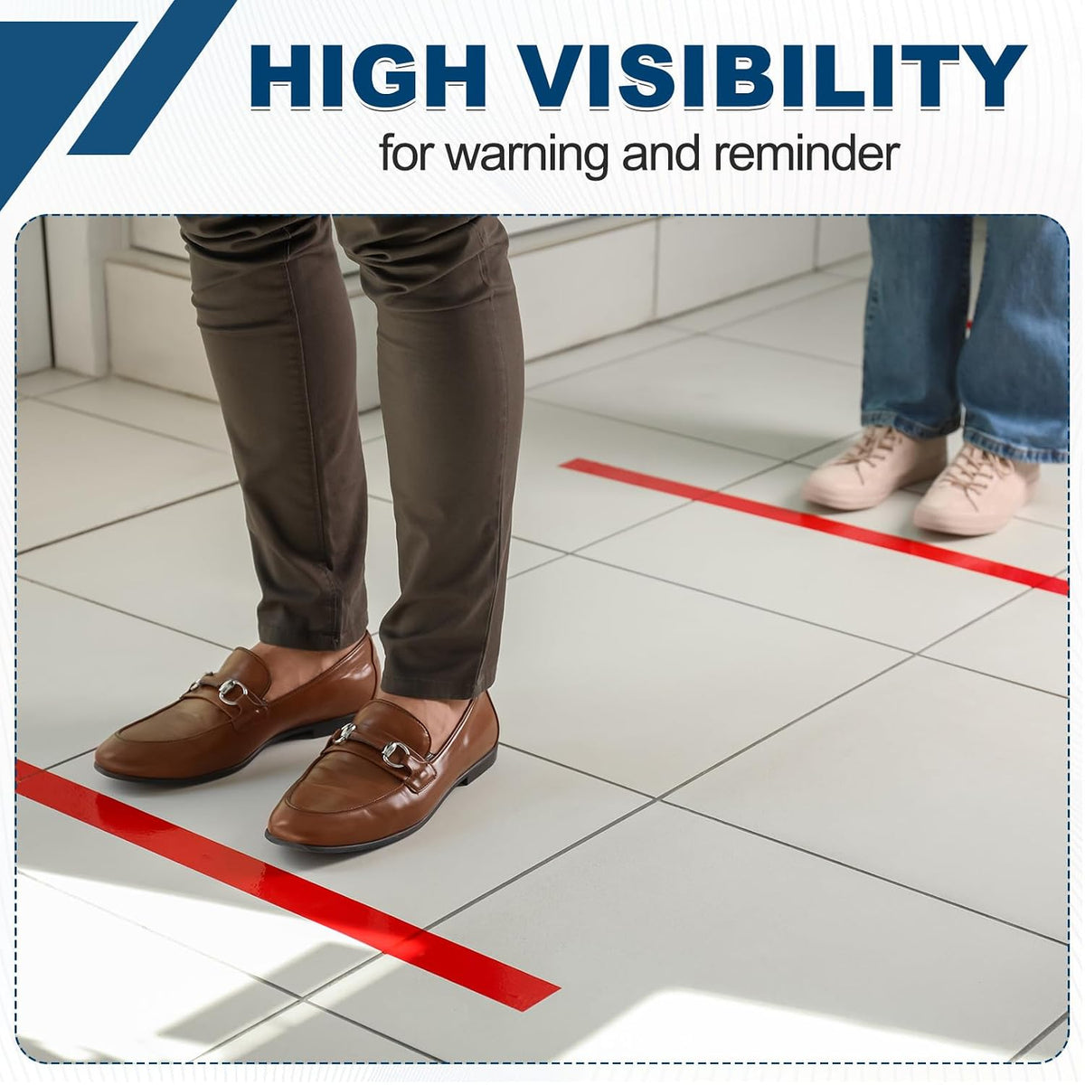 Vinyl Floor Tape 1.9" x 108 ft Non-Abrasive Floor Marking Tape