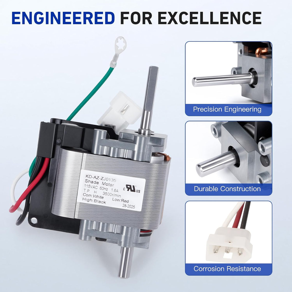 Furnace Draft Inducer Blower Motor Compatible with Carrier, Bryant, Payne - Replace HC21ZE116 HC21ZE118 Exhaust Vent Venter Motor