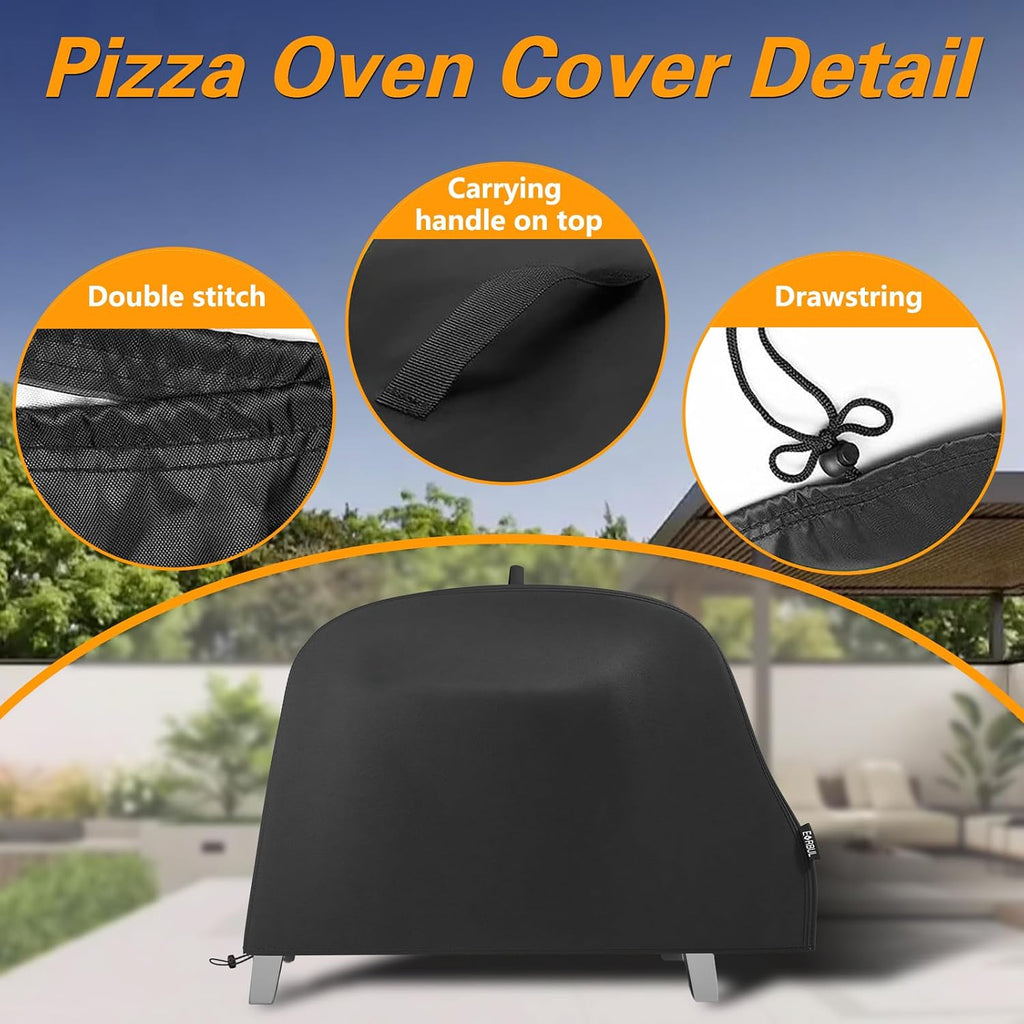 Pizza Oven Grill Cover Outdoor Waterproof 420D Pizza Oven Cover Compatible with Cuisinart CGG-403 3-in-1 Grill