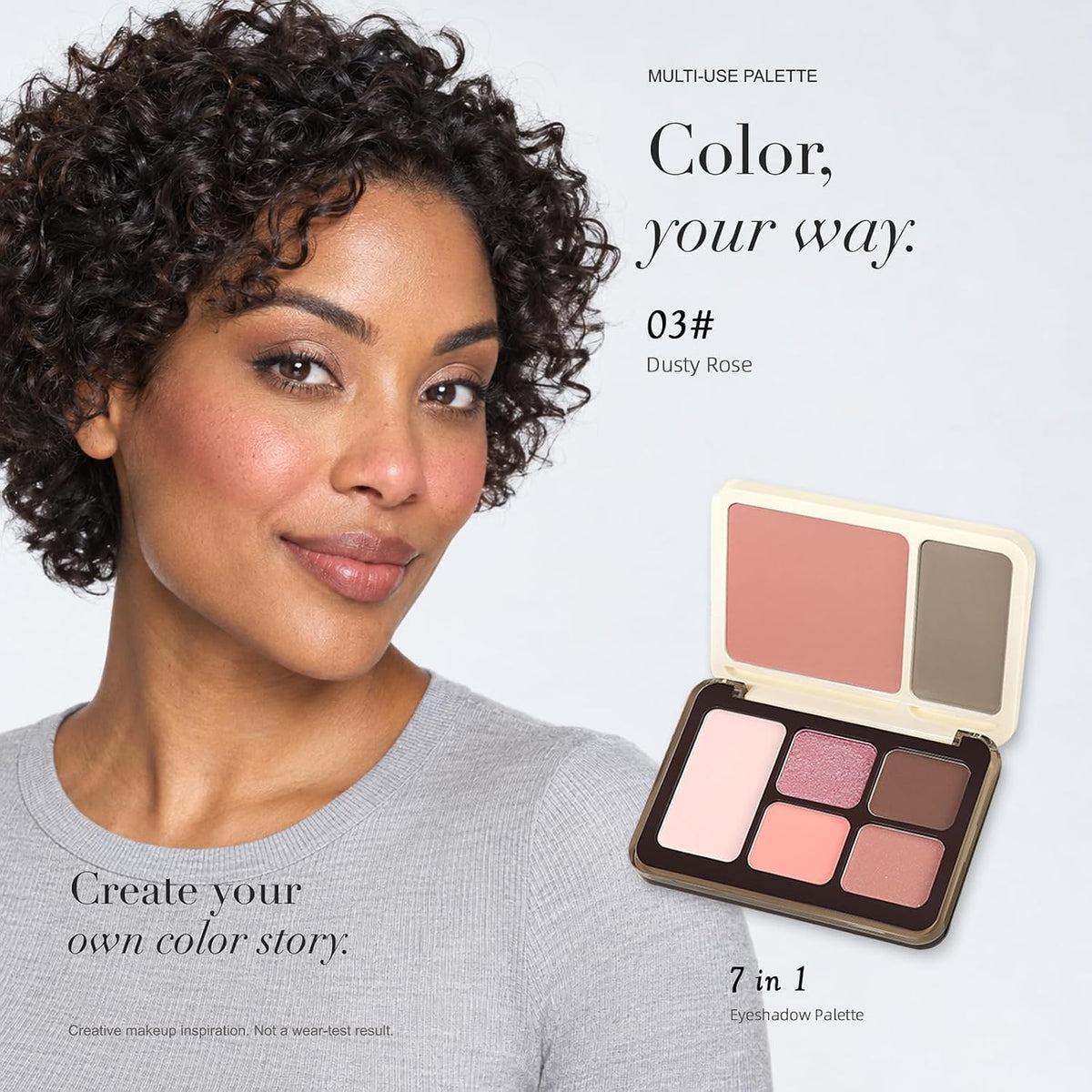 All-in-One Makeup Palette Matte Shimmer Eyeshadow, Blush & Contour