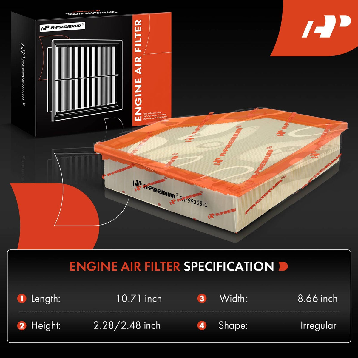 A-Premium 2-PC Engine Air Filter Compatible with BMW Models