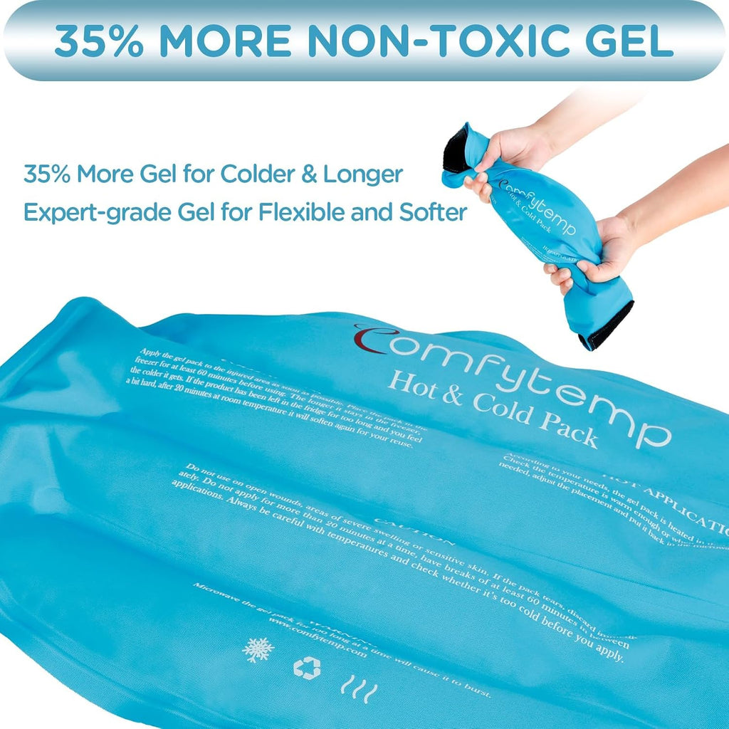 Large Ice Pack for Injuries Reusable Gel Back Pack Pain Relief