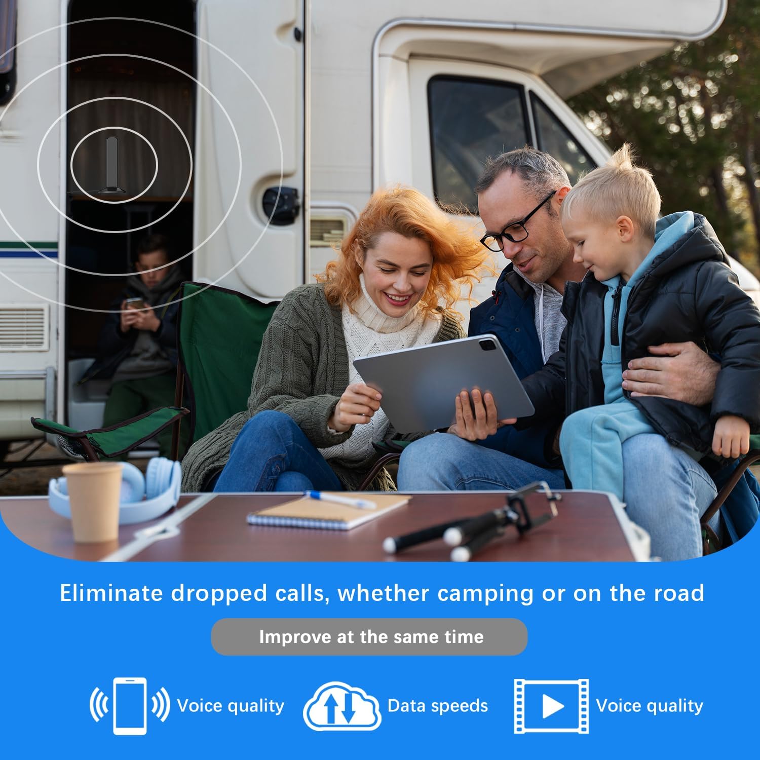 Cell Phone Signal Booster for Truck, Off Road Vehicles,RV,SUV | | High Gain Antenna | Vehicle Cell Phone Booster