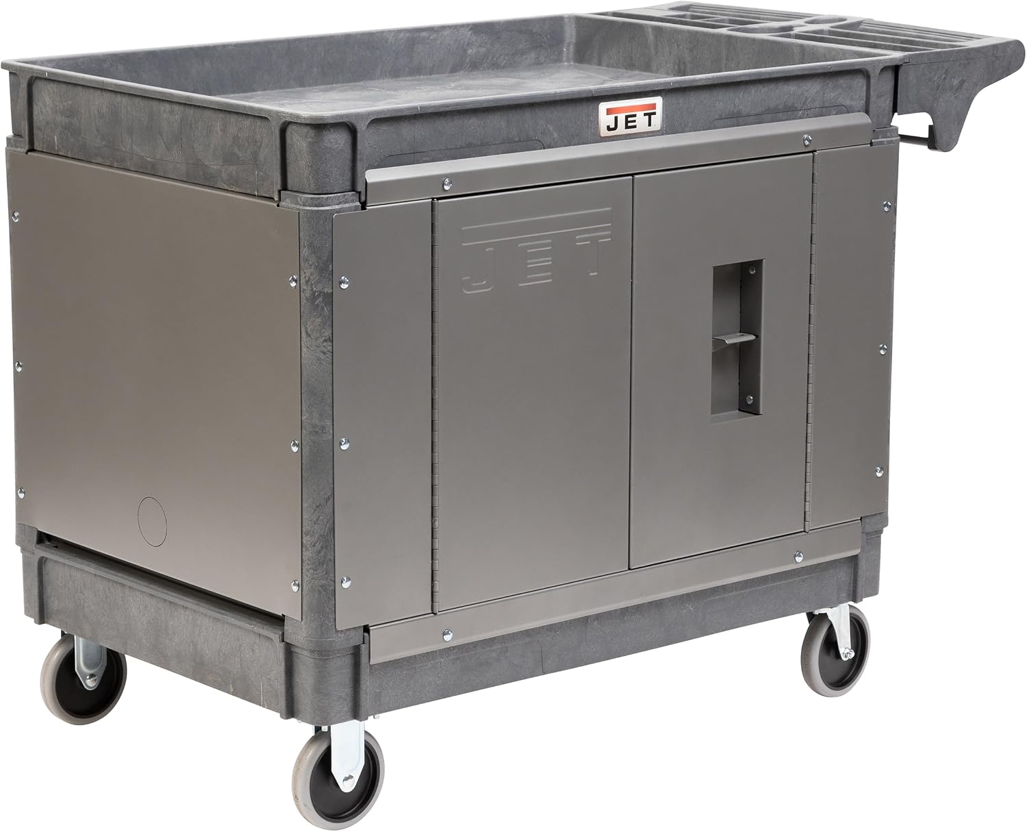 PUC-3725 Resin Utility Cart with JT1-126 Load-N-Lock Security System