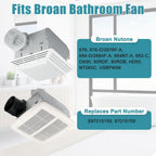 684-D/2684F-A Replacement Fan Motor for NuTone Broan 676-D/2676F-A, 676, 684NT-A, 683-C, DX90, 80RDF, 80RDB, NT080C Bathroom Exhaust Fan Model, S97015159, 97015159 Blower Motor & Blower Wheel