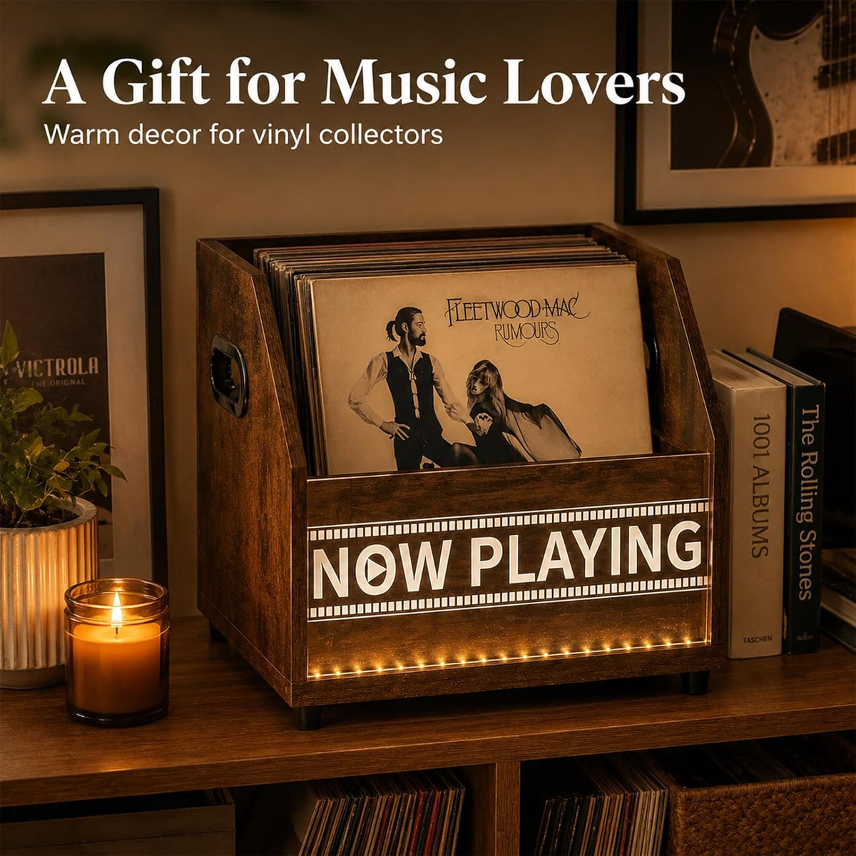 Vinyl Record Storage Box, Vinyl Record Holder & Record Storage Box