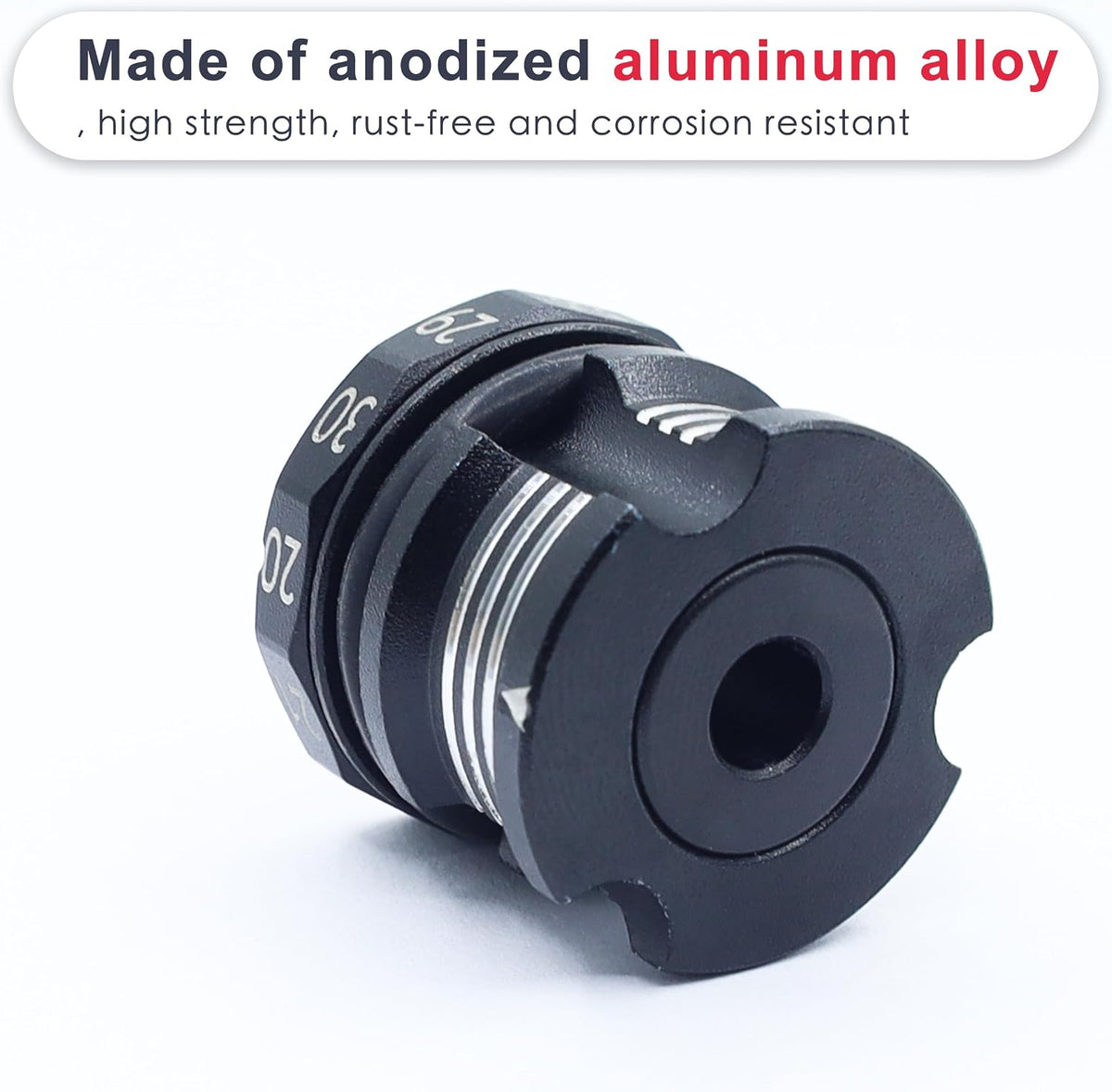 Adjustable Ride Height Gauge 20-30mm for RC Model Repair Work(Black Silver)