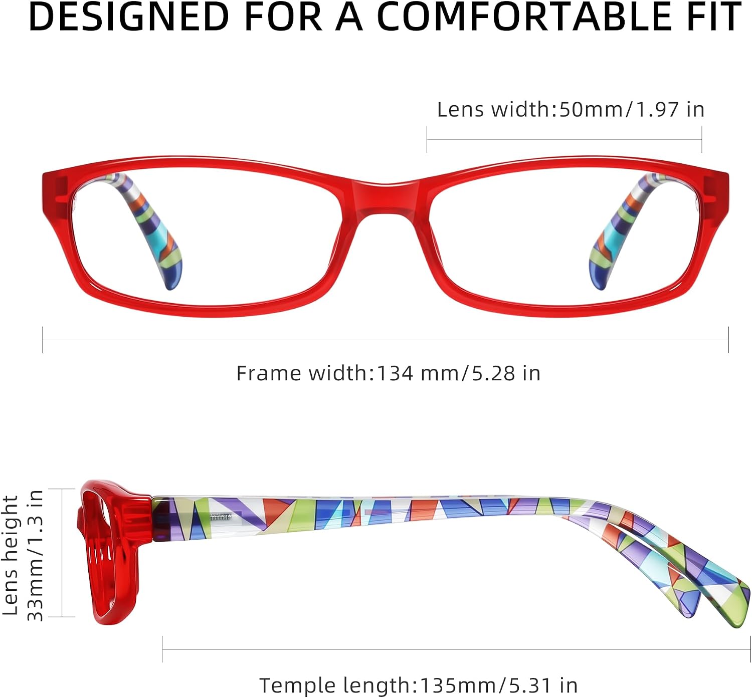 Reading Glasses for Women, Rectangle Readers for Women with Blue Light Blocking Spring Hinge Eyeglasses UV Filter