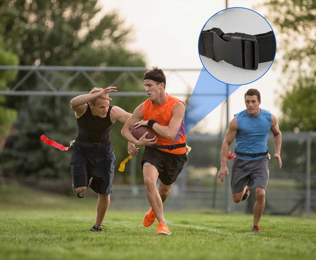 Adjustable Flag Football Belt Set, with Belt and Flags, for Youths, Adults