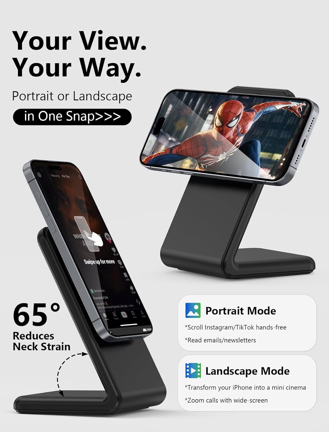 Mag.Safe Charger - Fast Magnetic Wireless Charger for iPhone 12-17 Series | Black for iPhone Charger Stand