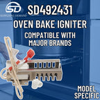 Supplying Demand 00492431 00487383 Gas Range Igniter Replacement Model Specific Not Universal