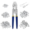 Sanuke Wire Rope Crimping Kit, Cable Swaging Tool Crimps up to 2.2mm