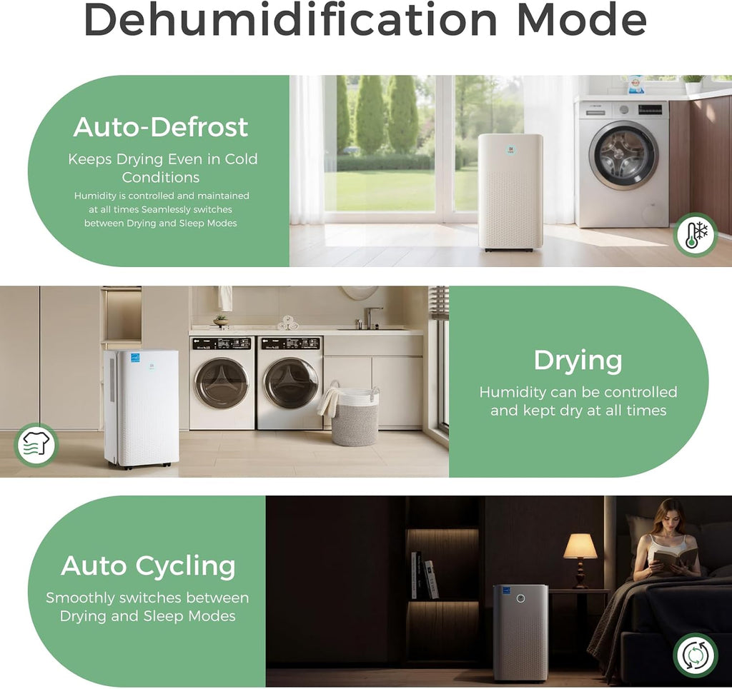 Dehumidifiers for Home, 1750 Sq. Ft Energy Star Most Efficient 2025 Small Dehumidifier for Basement and Bedroom