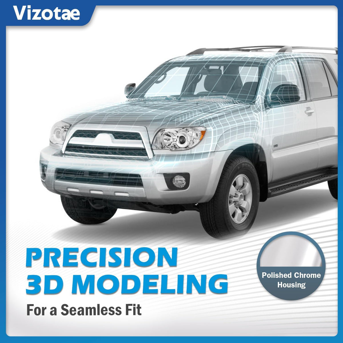 Headlights with High/Low Beam Bulbs for 2006-2009 4Runner Limited