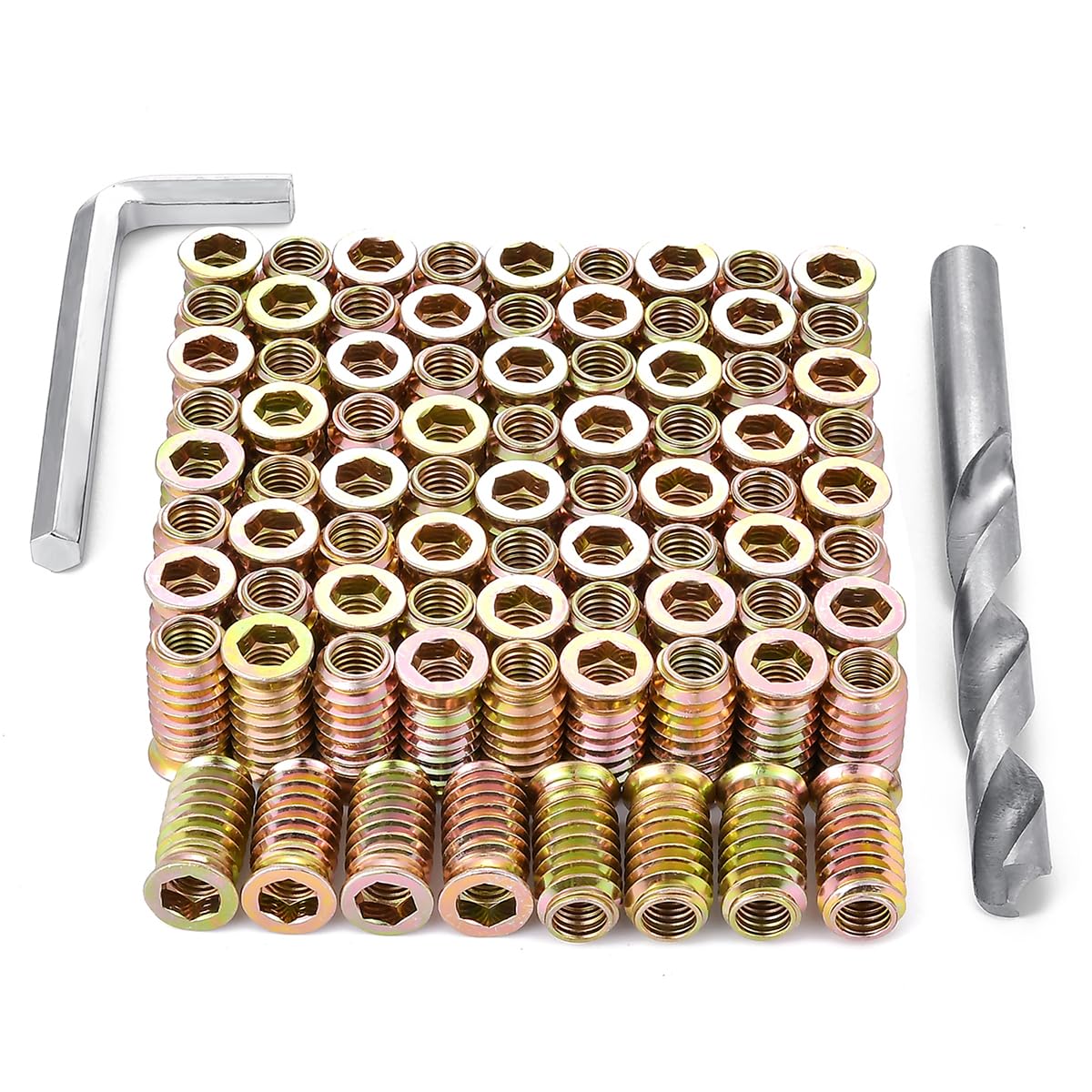 30 Pcs 5/16"-18x25mm Threaded Inserts for Wood Woodworking Furniture