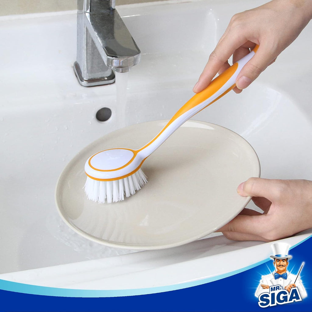 Round Dish Brush with Suction Cup, Pack of 3
